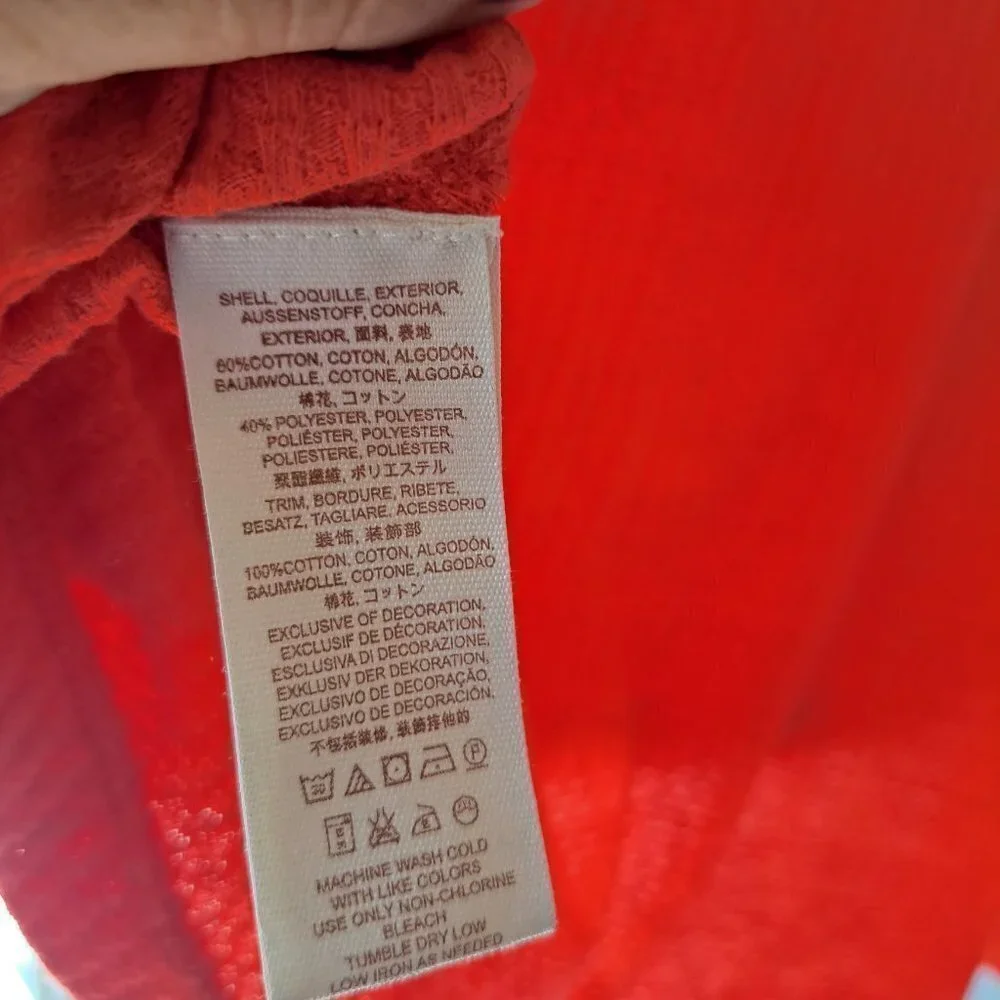 Free People Bright Orange Bell Sleeve V-Neck Top